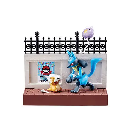 Pokemon Town 2 Festival Street Corner Re-Ment Figur (6) Tragosso & Lucario