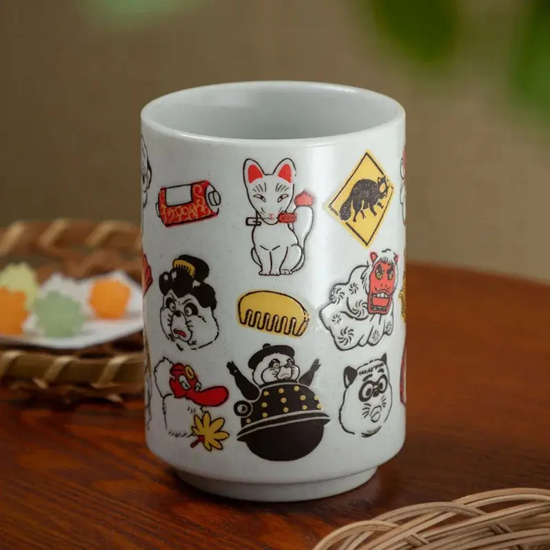 Pom Poko - Japanische Keramik Tee-Tasse (Yunomi) - 10,5cm - Benelic