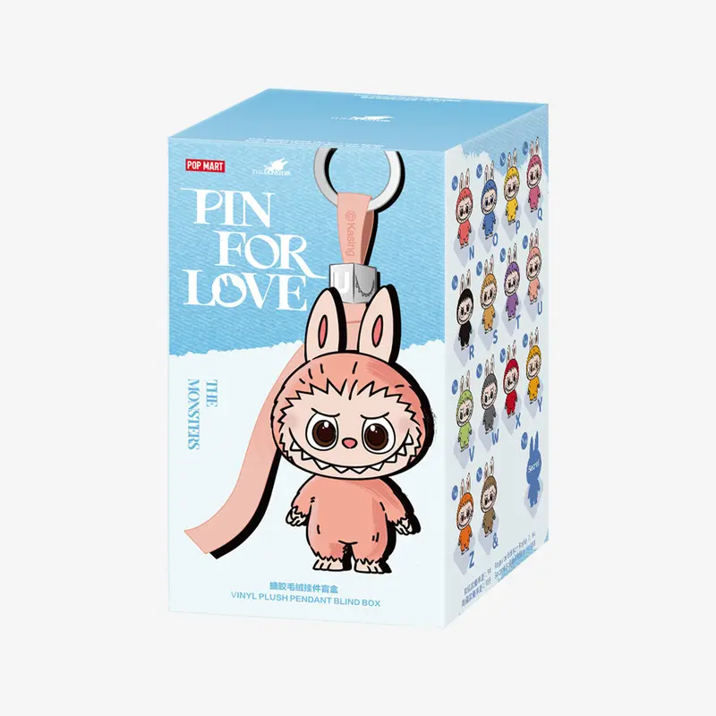 Pop Mart THE MONSTERS PIN FOR LOVE SERIES - Vinyl Plush Pendant (N-Z) - Blindbox
