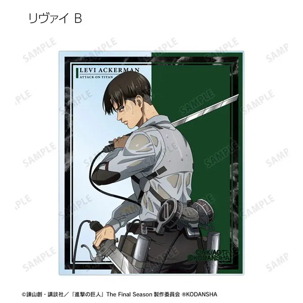 [Pop Up Store] Attack on Titan Leading The Fight Version Acrylkarte Levi Ackermann (B)