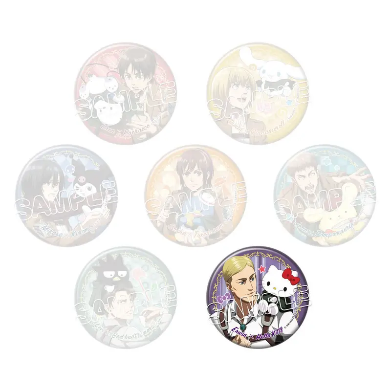 [Pop Up Store] Attack on Titan x Sanrio Button Erwin Smith & Hello Kitty