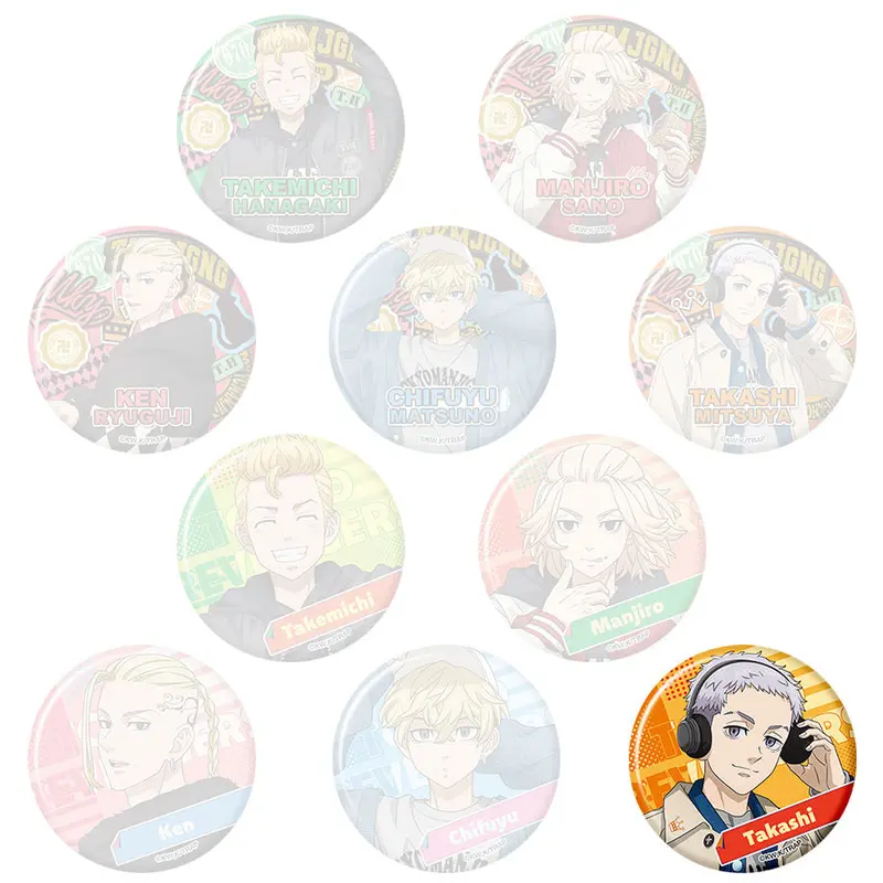 [Pop Up Store] Tokyo Revengers x WEGO "Off Scene" Special Collaboration Button Takashi Mitsuya (B)