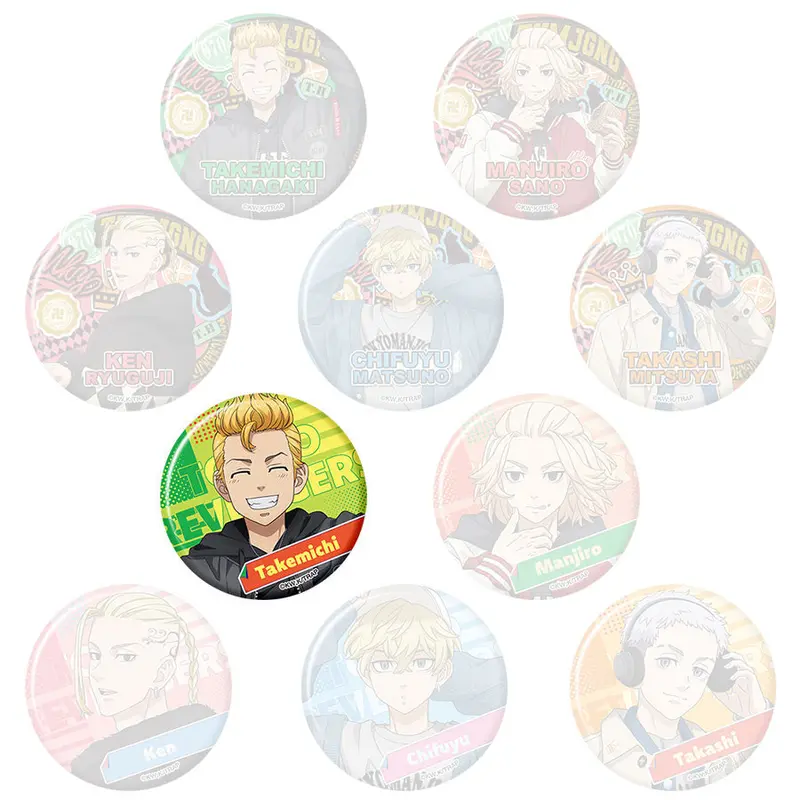 [Pop Up Store] Tokyo Revengers x WEGO "Off Scene" Special Collaboration Button Takemichi Hanagaki (B)