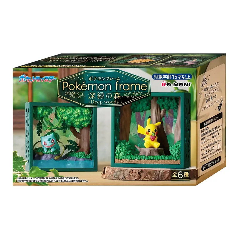 Re-Ment - Pokémon - Frame Deep Green Forest - Blindbox Figur - 6cm - Einzelbox