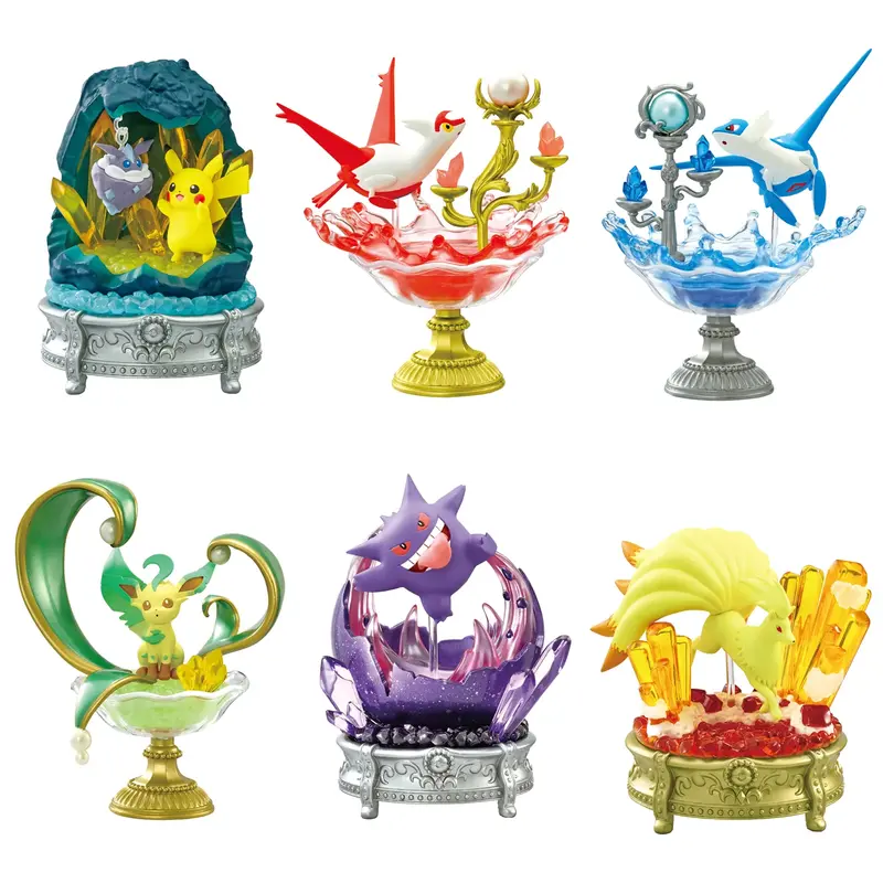 Re-Ment - Pokémon - Gemstone Collection Shinki no Kiseki - Blindbox Figur - 6cm - 6er Set ganze Display