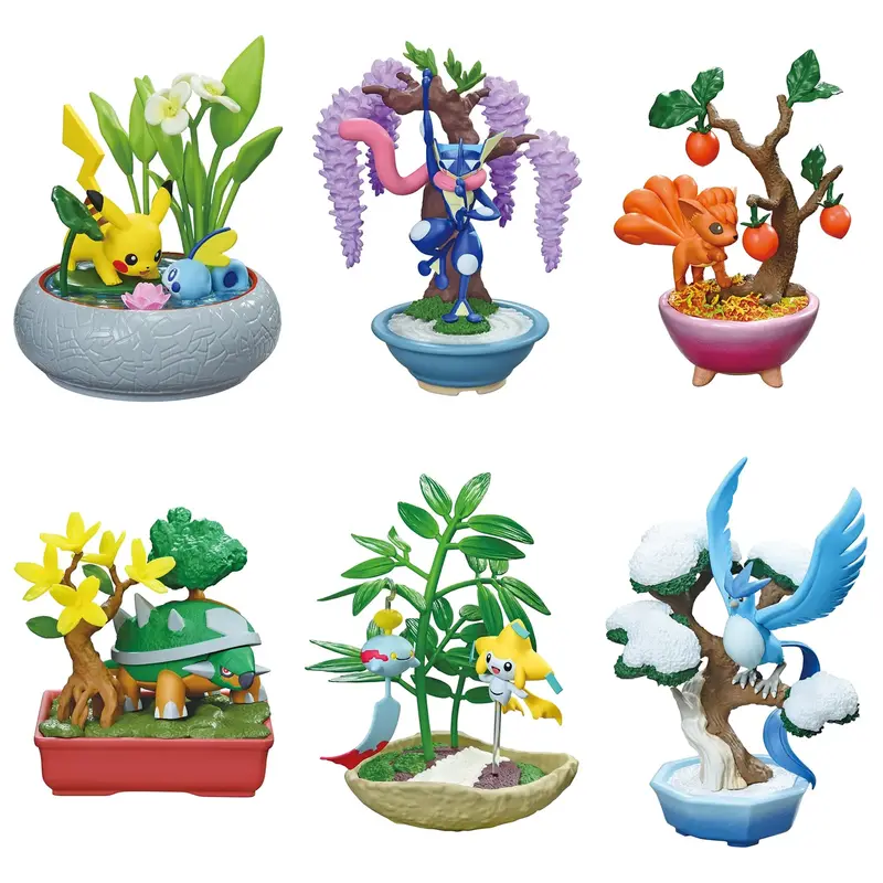 Re-Ment - Pokémon - Poketto Bonsai 3 - Blindbox Figur - 6cm - 6er Set ganze Display