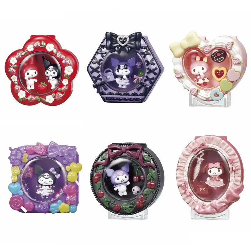 Re-Ment - Sanrio - My Melody Kuromi Melty Compact - Blindbox Figur - 5cm - Einzelbox