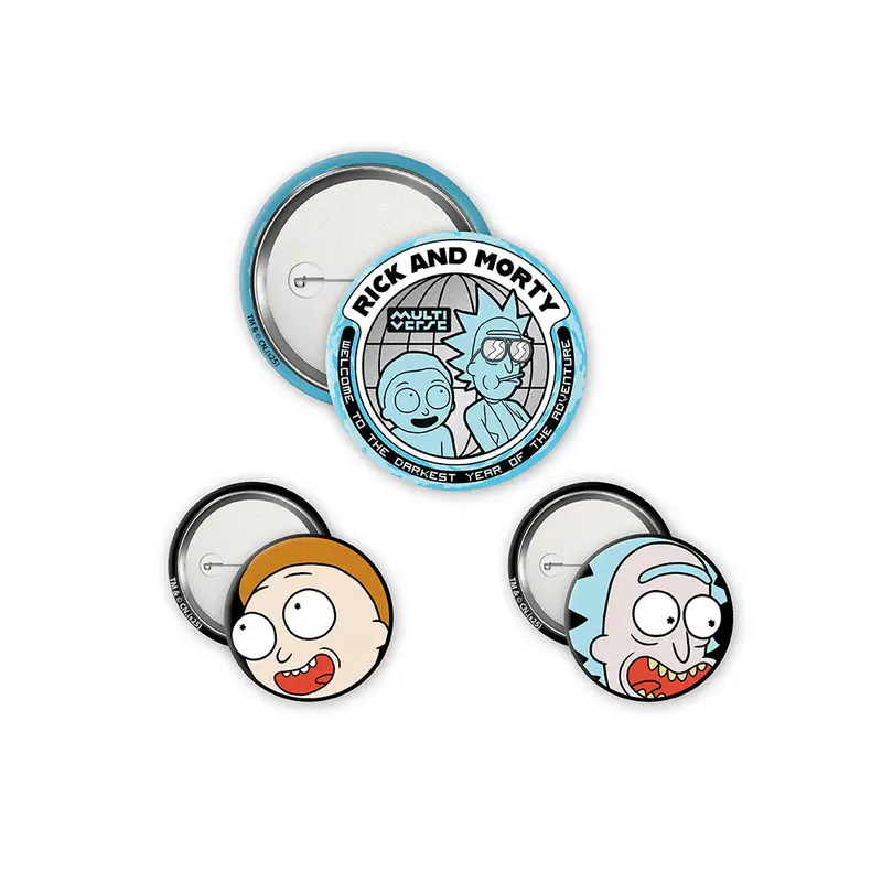 Rick and Morty - Rick & Morty - Button-Set 3-teilig - 5 cm / 3,2 cm - ABYstyle