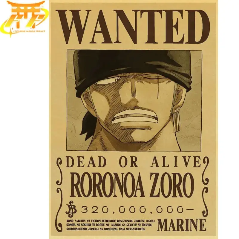 Roronoa Zoro Wanted Poster – One Piece
