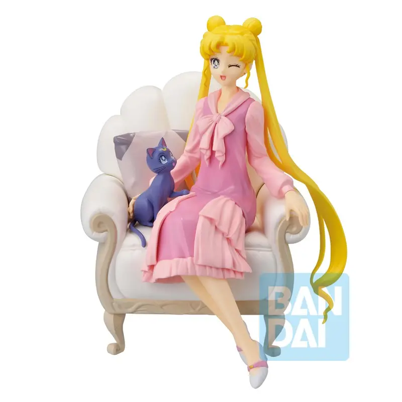 Sailor Moon Cosmos Antique Style Ichibansho PVC Statue Usagi & Luna