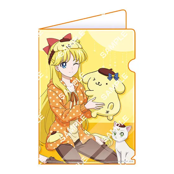 Sailor Moon x Sanrio Characters Flat Gashapon A5 Clearfile Sailor Venus & Pompompurin