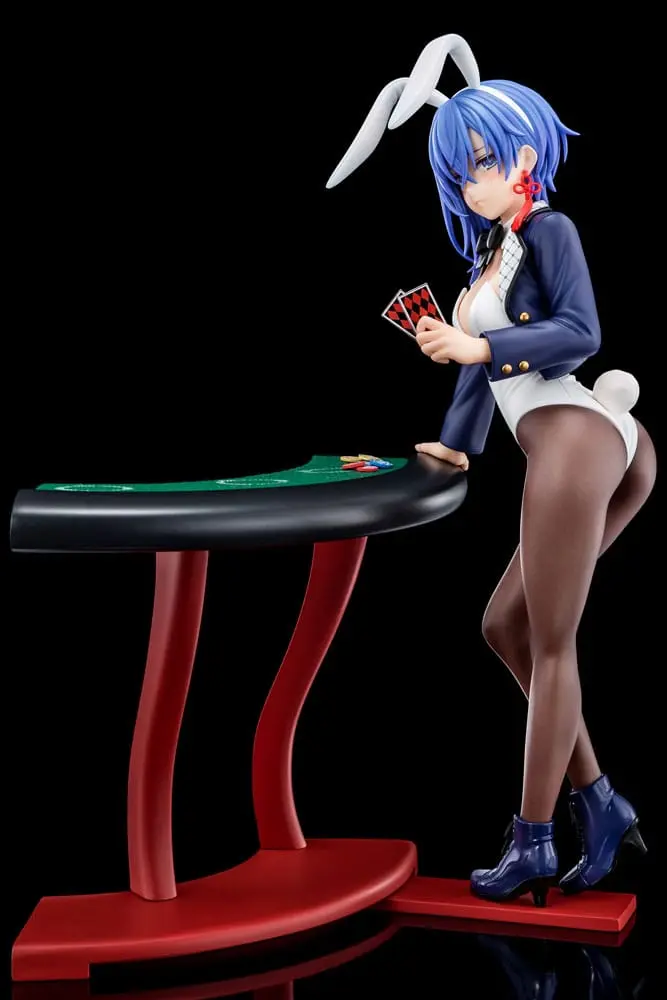 Sakuya Sieglinde wearing lapis lazuli blue bunny costume with Nip Slip Gimmick System Statue 1/6 25 cm The Demon Sword Master of Excalibur Academy