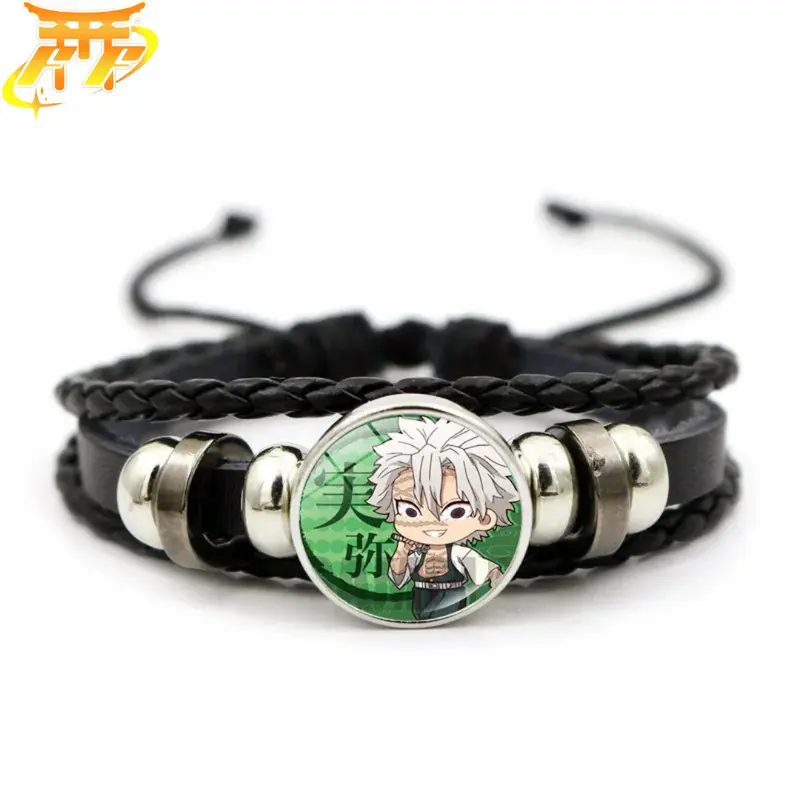 Sanemi Shinazugawa „Chibi‑Windjäger“ Armband – Demon Slayer