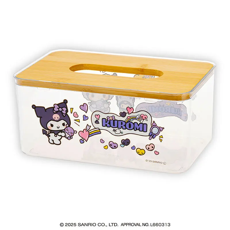 Sanrio Characters Kuromi Clear Tissue Case - Transparente Taschentuchbox