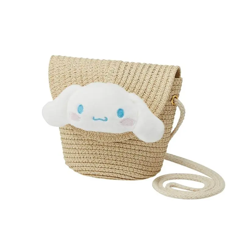 Sanrio - Cinnamoroll - Stroh-Umhängetasche Kindertasche - 13,8 x 11,5 cm - Skater
