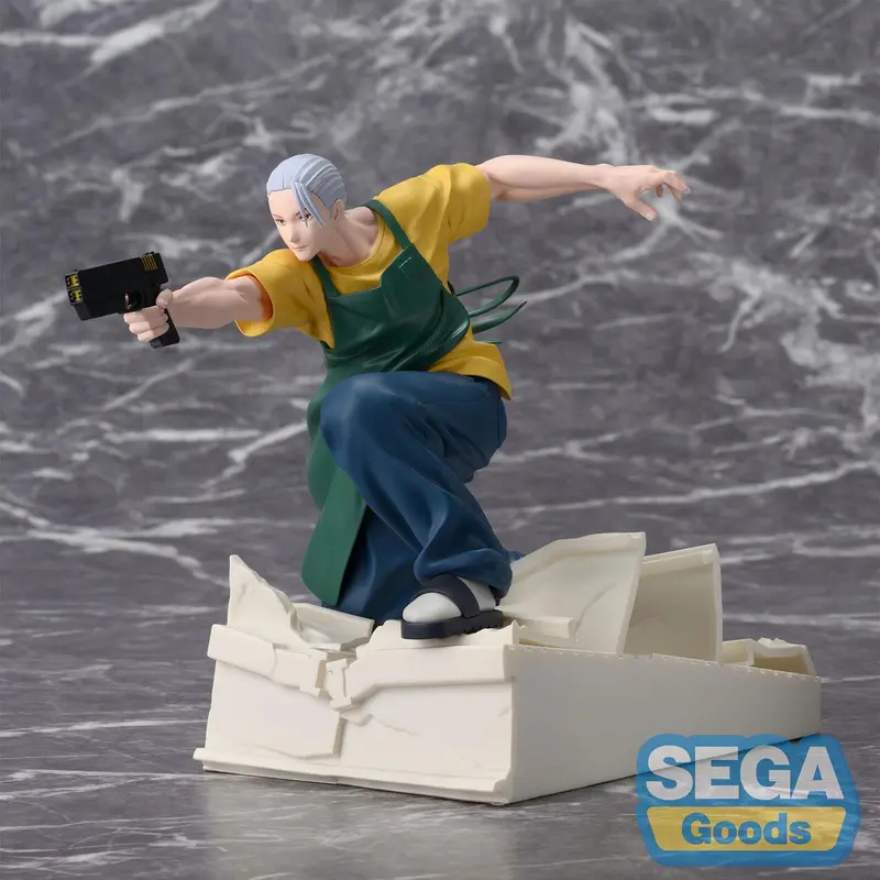 SEGA Taro Sakamoto mit Pistole | Sakamoto Days Sammelfigur | 21 cm
