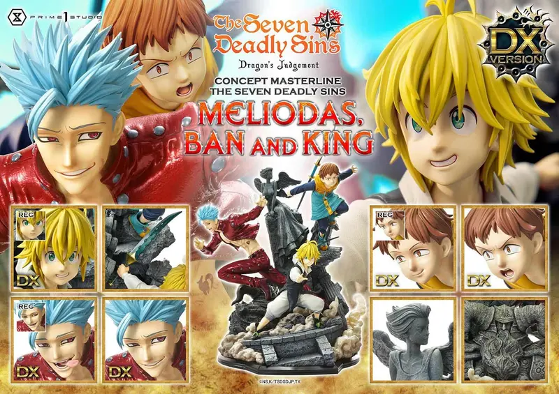 Seven Deadly Sins Concept Masterline Series Statue Meliodas, Ban and King 55 cm DELUXE BONUS