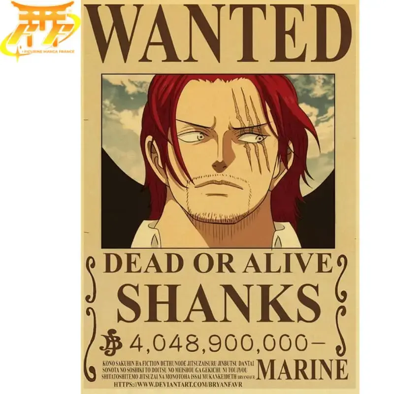 Shanks Poster Wanted – One Piece