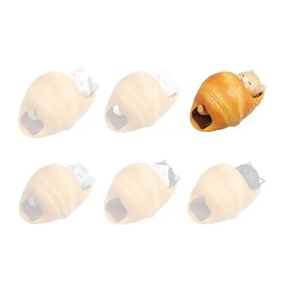 "Sleeping Cat in a Croissant" Gashapon Figur "Tora"