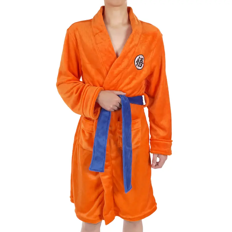 Son Goku Bademantel mit GO Schriftzeichen, Größe