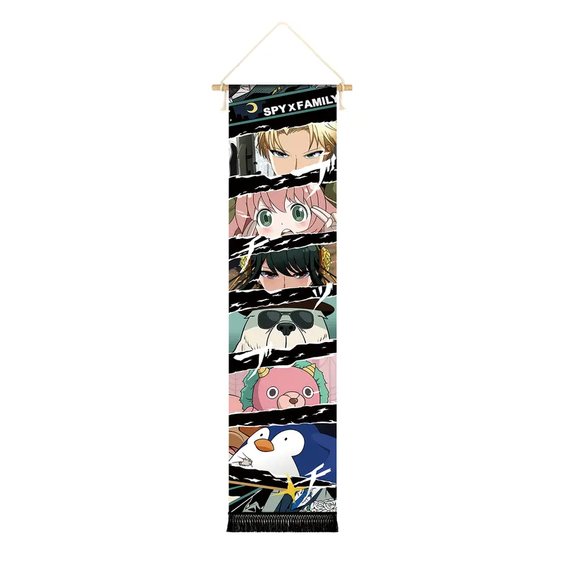 Spy x Family - Familie Forger (Augen-Edition) - Rollbild aus Stoff - 135x33cm - Anime Mura