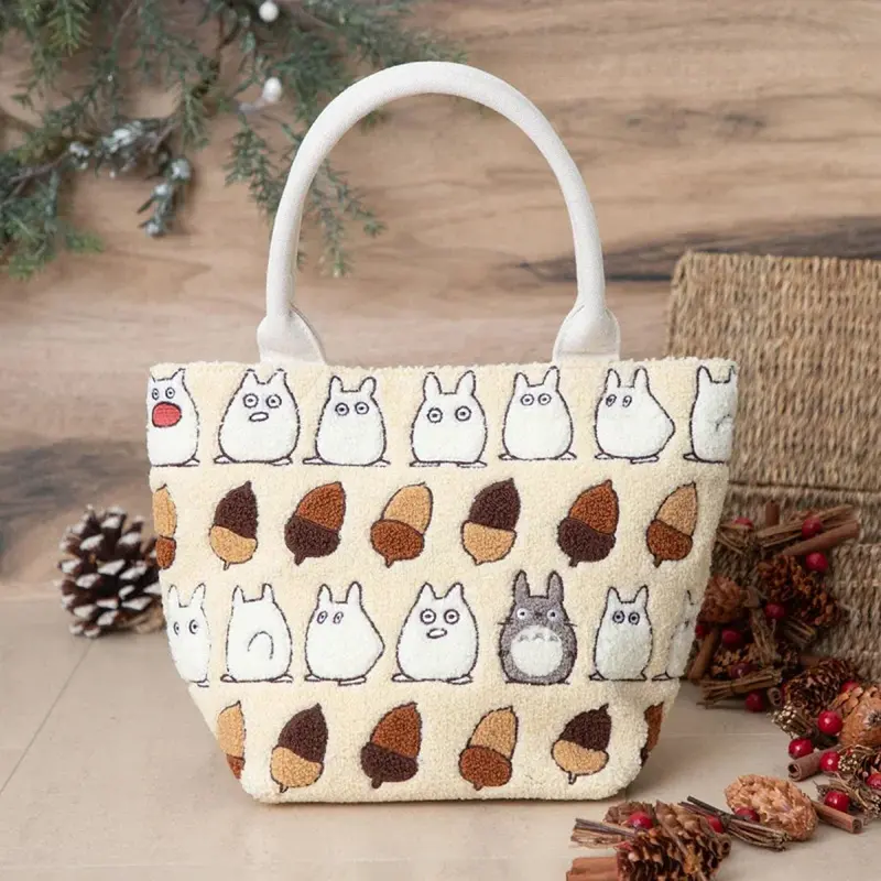 Studio Ghibli - Mein Nachbar Totoro - Bestickte Handtasche (Acorn Ivory) - Benelic