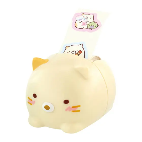 Sumikkogurashi Capchara Gashapon Figur Neko (inkl. Sticker-Abroller)