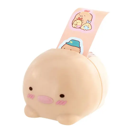 Sumikkogurashi Capchara Gashapon Figur Tonkatsu (inkl. Sticker-Abroller)