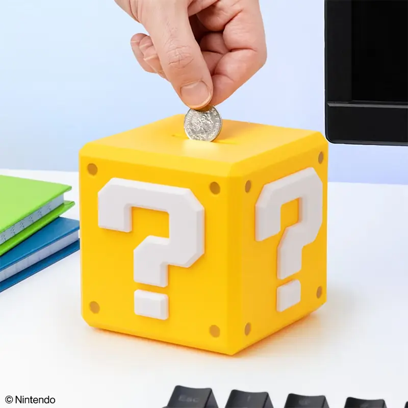 Super Mario - Fragezeichen-Block (?) - 3D Money Bank Spardose - 12 cm - Paladone