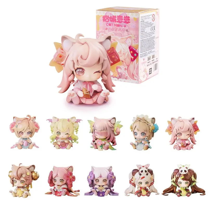 Sweet Emilya Cat Moni mit Katzenohren | Cat Moni Sammelfigur | Blind Box | 8 cm