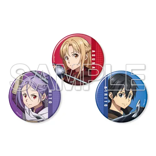Sword Art Online the Movie -Progressive- Aria of a Starless Night Button-Set Kirito & Asuna & Mito