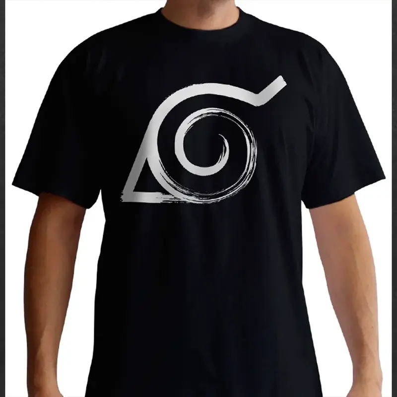 T-Shirt "Konoha" Schwarz, Naruto Shippuden, Größe S