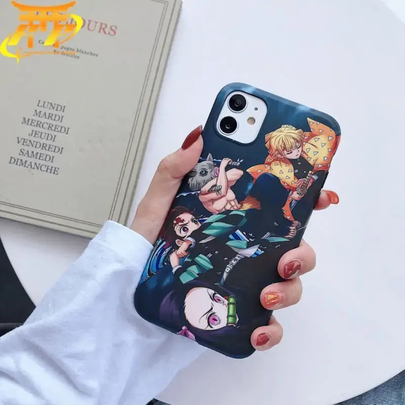 Tanjiro, Nezuko, Zenitsu und Inosuke iPhone Hülle – Demon Slayer
