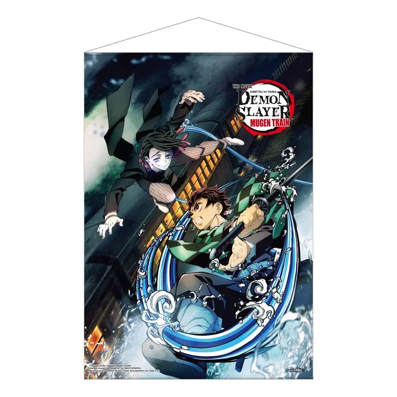 Tanjiro Vs Enmu Mugen Train Wandrolle 50 x 70 cm Demon Slayer