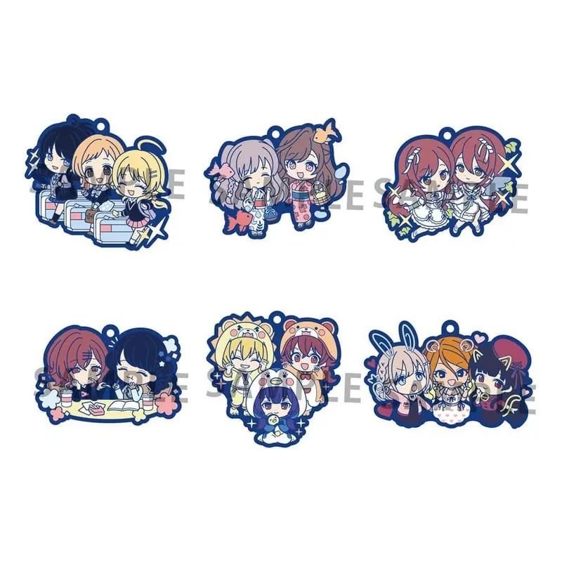 The Idolmaster Shiny Colors Gummi-Anhänger 6 cm Sortiment Buddy Collection (6)
