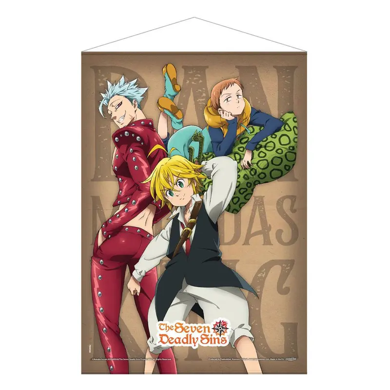 The Seven Deadly Sins Wallscroll Ban & Meliodas & King