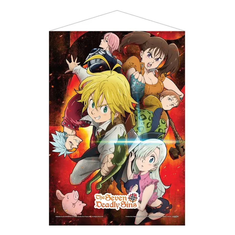 The Seven Deadly Sins Wallscroll Key Art Visual