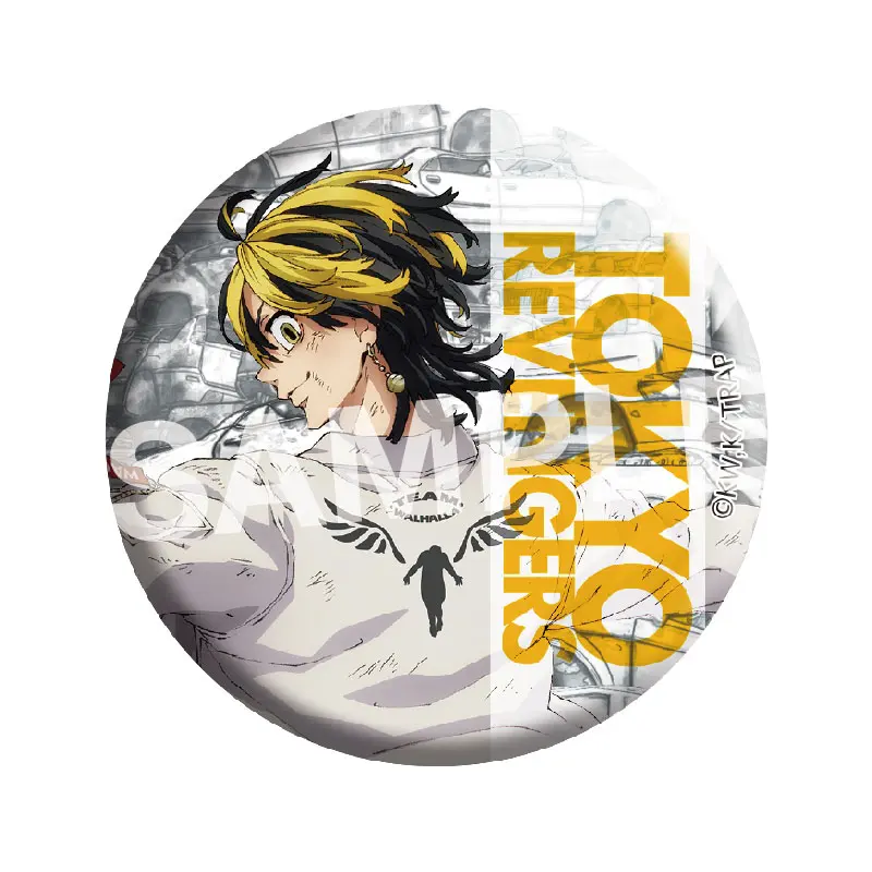 Tokyo Revengers Junkyard Button Kazutora Hanemiya