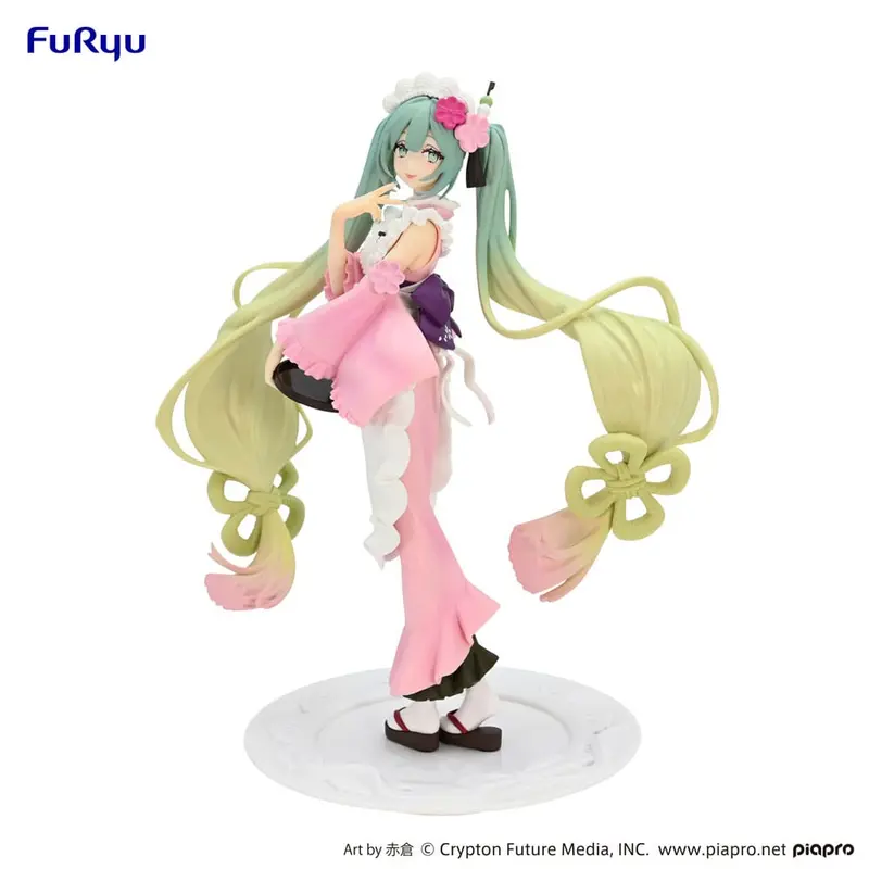 Vocaloid Exceed Creative PVC Statue Hatsune Miku Matcha Green Tea Parfait Cherry Blossom Ver.