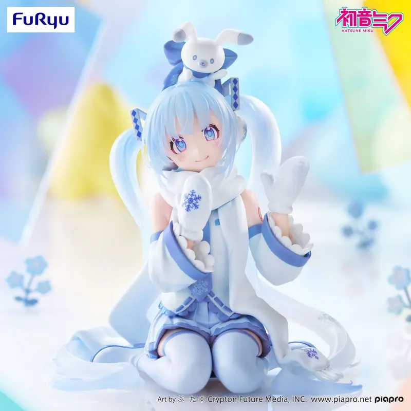 Vocaloid - Hatsune Miku Noodle Stopper Figur - 10cm - FuRyu (Snow Miku Sky Town 10th Anniversary Ver.)