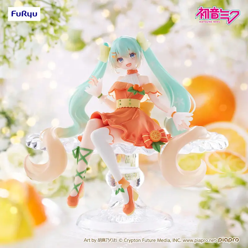 Vocaloid - Hatsune Miku - Noodle Stopper PVC Statue Citrus Ver. - 14cm - FuRyu