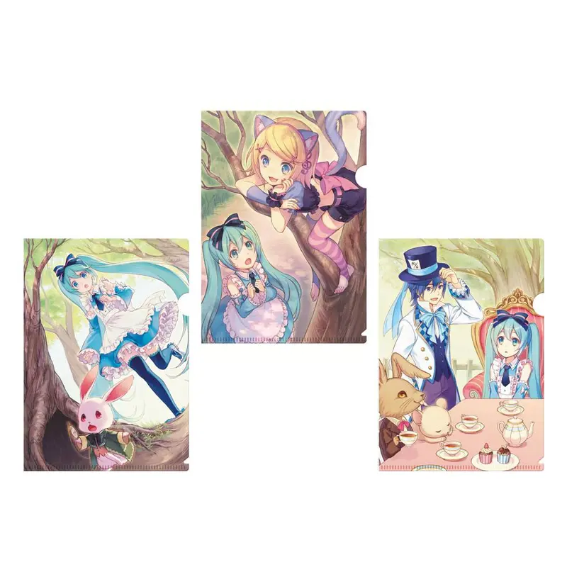 Vocaloid Hatsune Miku Wonderland Clearfile 3er-Set