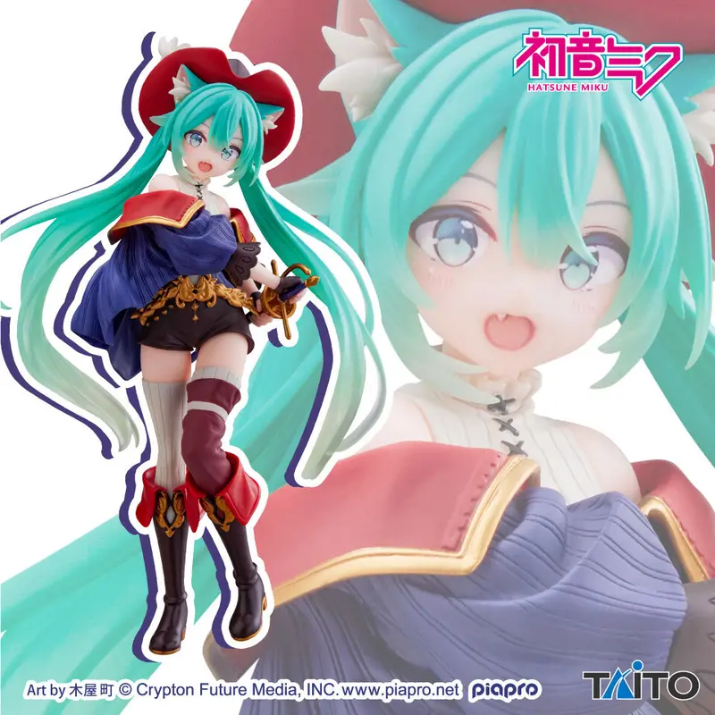 Vocaloid PVC Statue Hatsune Miku Wonderland Puss In Boots Ver.