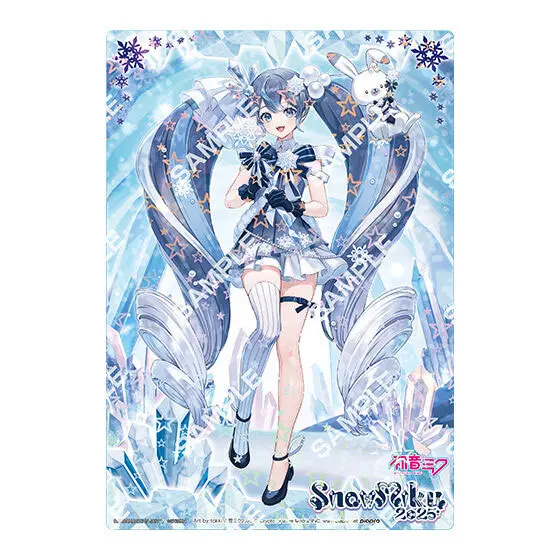 Vocaloid Snow Miku Clearposter Holo Ver. - Snow Miku 2025 Flat Gashapon (DIN A5)