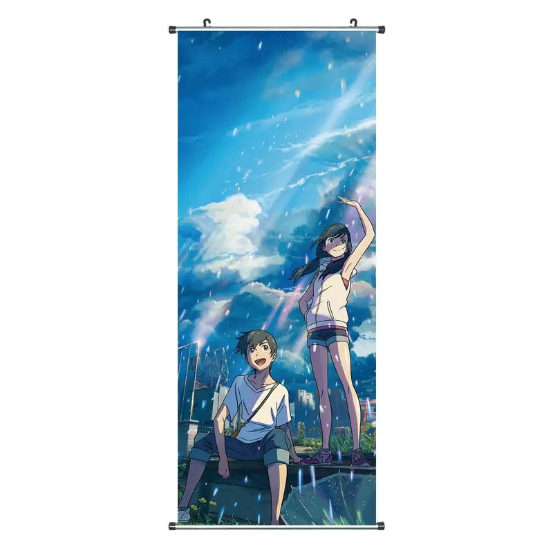 Weathering With You - Tenki no Ko - Rollbild Kakemono - Hodaka & Hina - 100 x 40 cm