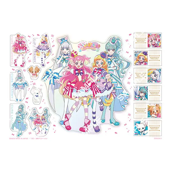 Wonderful PreCure! Flat Gashapon Stickerbogen